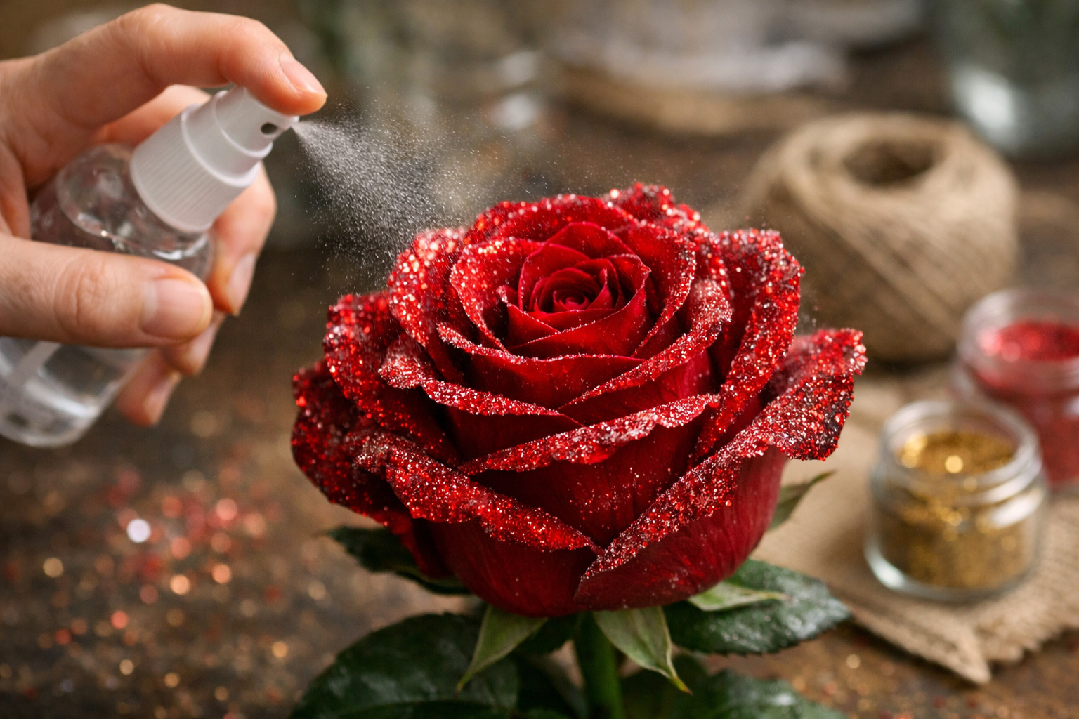 Cum se aplică sclipiciul pe trandafiri fără să-i deteriorezi?